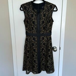 Black and gold dress